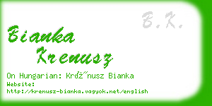 bianka krenusz business card